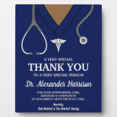 Navy Blue Scrubs Medical Beruflich Danke Fotoplatte (Vorderseite)