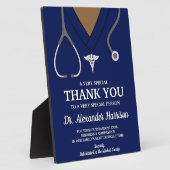 Navy Blue Scrubs Medical Beruflich Danke Fotoplatte (Seite)