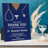 Navy Blue Scrubs Medical Beruflich Danke Fotoplatte (Seite)