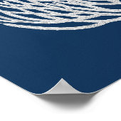 Navy Blue Sea Coral #9 Stranddekoration Kunst Poster (Ecke)