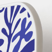 Navy Blue Seamless Muster | Modernes Monogramm Pickleball Schläger (Linke Seite)