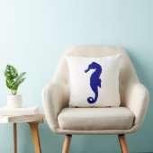 Navy Blue Seepferd Kissen (Stuhl )