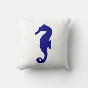 Navy Blue Seepferd Kissen