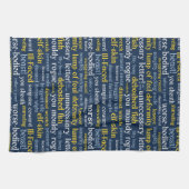 Navy Blue Shakespeare Insult Funny Literatur Geschirrtuch (Horizontal)