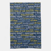 Navy Blue Shakespeare Insult Funny Literatur Geschirrtuch (Vertikal)