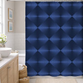 Navy Blue Sheen Blocks Duschvorhang