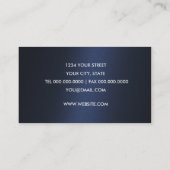 Navy Blue Shimmer mit Silver Business Card Visitenkarte (Rückseite)