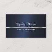 Navy Blue Shimmer mit Silver Business Card Visitenkarte (Vorderseite)