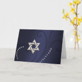 Navy Blue Shimmer mit Silver Star Karte (Gelbe Blume)