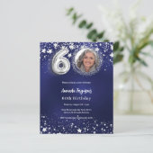 Navy Blue Silber Foto 60. Geburtstagsfeier (Stehend Vorderseite)