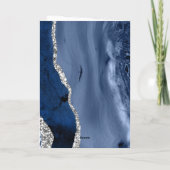 Navy Blue Silver Agate Wedding Dankeschön Karten (Rückseite)