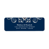 Navy Blue Silver Blüh Wedding (Vorne)