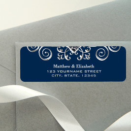 Navy Blue Silver Blüh Wedding
