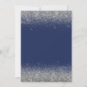 Navy Blue Silver Graduation Party Class of 2024 Einladung (Rückseite)