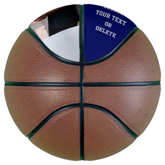 Navy Blue, Silver Gray, Personalisierte Basketball (Rechts)