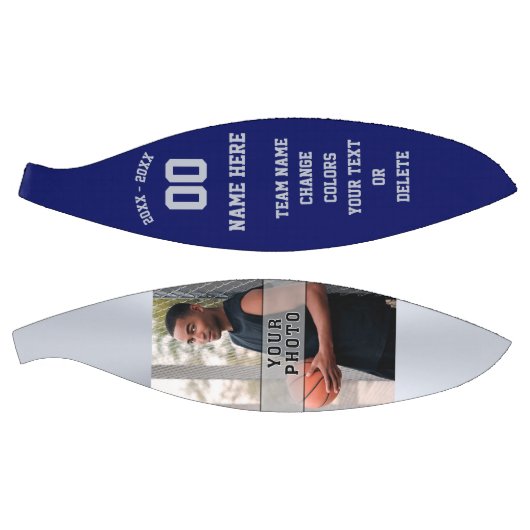 Navy Blue, Silver Gray, Personalisierte Basketball (Panele)