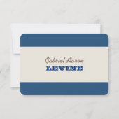Navy Blue & Silver Note Card Mitteilungskarte (Vorderseite)