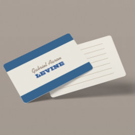 Navy Blue & Silver Note Card Mitteilungskarte