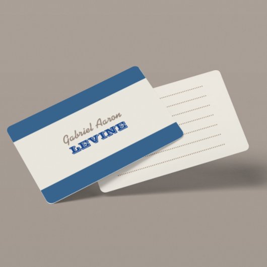 Navy Blue & Silver Note Card Mitteilungskarte