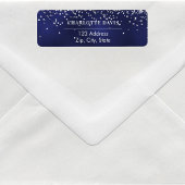 Navy Blue Silver Rücksendeadresse