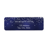 Navy Blue Silver Rücksendeadresse (Vorne)