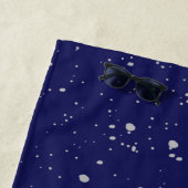 Navy Blue Silver Sparkle Strandtuch (Beispiel)