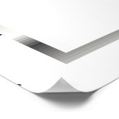 Navy Blue, Silver & White - 18 Seating Chart Poster (Ecke)