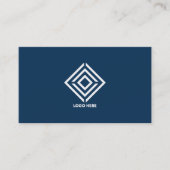 Navy Blue Simple Clean Personalisiert Custom Moder Visitenkarte (Vorderseite)