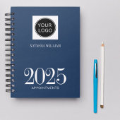Navy Blue Simple Company Logo 2025 Planer