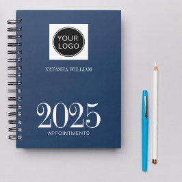 Navy Blue Simple Company Logo 2025 Planer