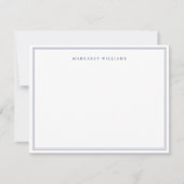 Navy Blue Simple Elegant Formal Full Name Mitteilungskarte (Vorderseite)