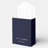 Navy Blue Simple Elegante Moderne Hochzeit Geschenkschachtel (Geöffnet)