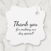 Navy Blue Simple Heart Wreath Monogram Wedding Geschenkanhänger (Rückseite)