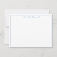 Navy Blue Simple Modern Beruflich Thane Border