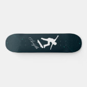 Navy Blue Simple Modern Custom Skateboard (Horizontal)