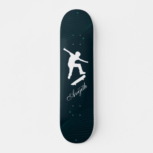Navy Blue Simple Modern Custom Skateboard (Vorne)