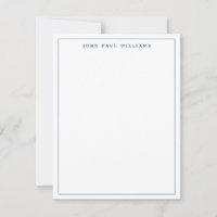 Navy Blue Simple Modern Minimalistisch Thane Borde