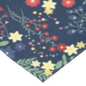 Navy Blue Simple Wildblume Pattern Tischdecke (Schrägansicht)