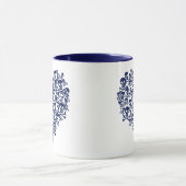 Navy Blue Skull Heart Tasse (Zentrum)