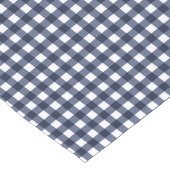 Navy Blue Small Classic Gingham Karo Kariert Großer Tischläufer (Ecke)