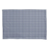 Navy Blue Small Classic Gingham Karo Kariert Kissenbezug (Vorderseite)