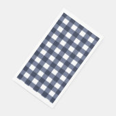 Navy Blue Small Classic Gingham Karo Kariert Serviette (Ecke)