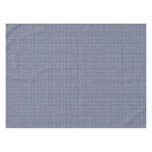 Navy Blue Small Classic Gingham Karo Kariert Tischdecke (Vorderseite (Horizontal))