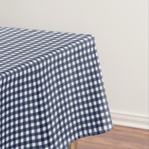 Navy Blue Small Classic Gingham Karo Kariert Tischdecke