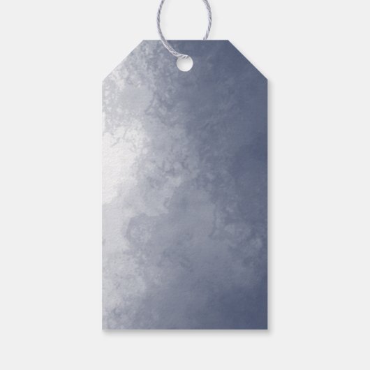 Navy Blue Smoke Dankbar Geschenkanhänger (Rückseite)