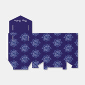 Navy Blue Snowflake Fevor Boxes Geschenkschachtel (Ungefaltet)