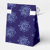Navy Blue Snowflake Fevor Boxes Geschenkschachtel (Rückseite)