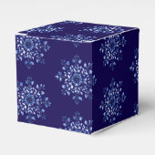 Navy Blue Snowflake Fevor Boxes Geschenkschachtel (Vorderseite)