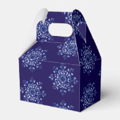 Navy Blue Snowflake Fevor Boxes Geschenkschachtel (Rückseite)