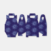 Navy Blue Snowflake Fevor Boxes Geschenkschachtel (Ungefaltet)